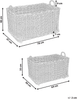 Aufbewahrungsbox mit Rollen Rattan naturfarben 2er Set KITIM Bild 2