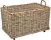 Aufbewahrungsbox mit Rollen Rattan naturfarben 2er Set KITIM Bild 4