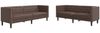 vidaXL 2-tlg. Chesterfield-Sofa-Set Braun Kunstleder 3209276 Bild 2