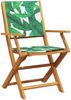 vidaXL 3-tlg. Bistro-Set Blattmuster Stoff und Massivholz 3281800 Bild 3