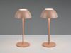2er SET Akku LED Tischlampen kabellos für Innen & Außen, Coffee - 30cm klein Bild 3