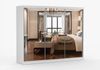 imoebel24 Schwebetürenschrank MILAN 250 cm - Weiss / Weiss Bild 5