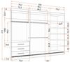 imoebel24 Schwebetürenschrank MILAN 250 cm - Weiss / Weiss Bild 4