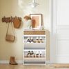 SoBuy FSR205-WN Schuhschrank, Spanplatte, Melamin, Weiß, 61 x 91 x 25 cm Bild 2