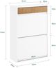 SoBuy FSR205-WN Schuhschrank, Spanplatte, Melamin, Weiß, 61 x 91 x 25 cm Bild 3