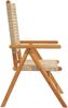 vidaXL Gartenstuhl Verstellbar 4 Stk. Beige Poly Rattan Massivholz 3214526 Bild 5