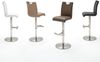 Barhocker >Amiens I< in Cappuccino aus Edelstahl - 42x91x51cm (BxHxT) Bild 4