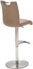 Barhocker >Amiens I< in Cappuccino aus Edelstahl - 42x91x51cm (BxHxT) Bild 2