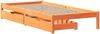 vidaXL Massivholzbett ohne Matratze Wachsbraun 90x200 Kiefernholz 3301451 Bild 3