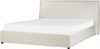 Bett mit Stauraum LAVAUR 180 x 200 cm Bouclé Cremeweiß Bild 5