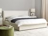 Bett mit Stauraum LAVAUR 180 x 200 cm Bouclé Cremeweiß Bild 3