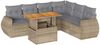 vidaXL 7-tlg. Garten-Sofagarnitur mit Kissen Beige Poly Rattan 3327272 Bild 2