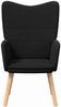 vidaXL Sessel Schwarz 62 x 67 x 95,5 cm Sherpa-Stoff 42001781 Bild 4