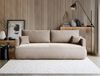 Selsey 'Ovo Mini' 3-Sitzer Schlafsofa mit Bettkasten, Velours Easy-Clean, beige Bild 2
