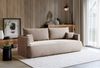 Selsey 'Ovo Mini' 3-Sitzer Schlafsofa mit Bettkasten, Velours Easy-Clean, beige Bild 3