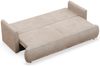 Selsey 'Ovo Mini' 3-Sitzer Schlafsofa mit Bettkasten, Velours Easy-Clean, beige Bild 4