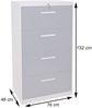Hängeregisterschrank HWC-A10, Aktenschrank Büroschrank Stahlschrank, A4 abschließbar ~ 132x76x46cm weiß Bild 3