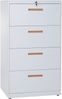 Hängeregisterschrank HWC-A10, Aktenschrank Büroschrank Stahlschrank, A4 abschließbar ~ 132x76x46cm weiß Bild 4