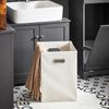 SoBuy BZR21-DG Wäscheschrank, MDF, Lackiert, Dunkelgrau, 38 x 91 x 40 cm Bild 4