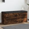 Sitzbank mit Stauraum, Holzwerkstoff, Räuchereichen Optik, 102 x 42 x 45 cm Bild 2