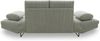 DOMO. collection Sofa 700 001, 2-Sitzer mit Federkernpolsterung und Schlaffunktion, verstellbare Armlehnen, 2er Couch, Polstergarnitur, 210 x 97 x 95 cm (BxTxH), hellgrau Bild 5