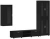 vidaXL TV-Schrankset mit Schubladen FLORIN 3 pcs Schwarz Holzwerkstoff 3397945 Bild 2