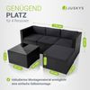 Juskys 'Punta Cana' Lounge, Polyrattan , Schwarz | Dunkelgrau, M Bild 4