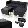Juskys 'Punta Cana' Lounge, Polyrattan , Schwarz | Dunkelgrau, M Bild 1