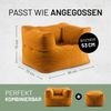 Lumaland Modular Sessel - Cord-Reihe | Indoor Sitzsack mit Softer Struktur, ideal Modulen | Bean Bag für Wohnzimmer & Co. - 96 x 72 x 70 cm Bild 2