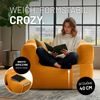Lumaland Modular Sessel - Cord-Reihe | Indoor Sitzsack mit Softer Struktur, ideal Modulen | Bean Bag für Wohnzimmer & Co. - 96 x 72 x 70 cm Bild 5