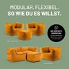 Lumaland Modular Sessel - Cord-Reihe | Indoor Sitzsack mit Softer Struktur, ideal Modulen | Bean Bag für Wohnzimmer & Co. - 96 x 72 x 70 cm Bild 4