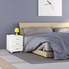 Wohnling Nachtkonsole NINA Holz Nachttisch mit 3 Schubladen, Weiß, 45 x 54 x 34 cm Bild 3
