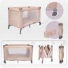 Momi BELOVE Reisebett für Kinder bis 15 kg Körpergewicht, B65 x L125 x H78 cm (faltbar 21 x 23 x 80 cm), Kinderreisebett mit Matratze, 2 Rädern, Transporttasche Bild 4