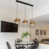Hängeleuchte Esszimmer Hängelampe Pendelleuchte Küche Holz Gitter 15530-3H Bild 4