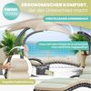 KESSER® Schwebeliege mit Sonnenschirm, Stahl / Polyester beige, 100 x 200 x 200 cm Bild 3