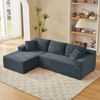 3-Sitzer Wohnlandschaft in Dunkelgrau, modular H 65 x T 252.5 x B 163 cm mit Stoffbezug und Speicherschaum Bild 4