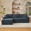 3-Sitzer Wohnlandschaft in Dunkelgrau, modular H 65 x T 252.5 x B 163 cm mit Stoffbezug und Speicherschaum Bild 3