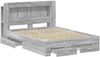 vidaXL Bettgestell mit Stauraum Grau Sonoma 160 x 200 cm Holzwerkstoff 3433887 Bild 3