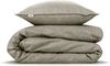 Zo! Home Flanell Bettwäsche 135x200 Flanella di Lino Khaki Beige uni Melange Bild 4