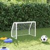 vidaXL Fußballtore für Kinder 2 Stk. mit Ball Weiß 64x35x48 cm Metall 4008436 Bild 3