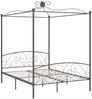 Himmelbett-Gestell Grau Metall 160x200 cm [284484] Bild 2