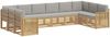 vidaXL Outdoor-Sofagarnitur 10 pcs Weiß und Hellgrau 3392581 Bild 2