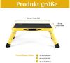 BlingBin Tritthocker 3-stufig höhenverstellbarer klappbarer Tritthocker (1 Stück, 1 St, 38 T x 26 B x 23 H cm), tragbare Leiter mit rutschfester Plattform und Gummifüßen, max. 150 kg Bild 2
