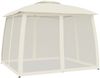 vidaXL Pavillon mit Doppeldach & Netzwänden Creme 2,93x2,93 m Stahl 368448 Bild 2