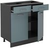Küchenunterschrank R-Line Blau-Grau 80 cm , AP Eiche Vicco Bild 4