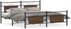 vidaXL Metallbett ohne Matratze Braun Eichen-Optik 160x200 cm 3325102 Bild 2