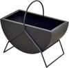 Pflanzkübel Metall Schwarz 43x25x40 cm – Modern, Pulverbeschichtet, Balkon & Garten Bild 3