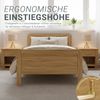 Komfortbett 140x200 Seniorenbett Höhenverstellbar Holzbett Eiche Doppelbett Hohes Bett Bettgestell Bild 5