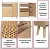 Rattan-Schuhkipper HWC-M37, Schuhregal Schuhschrank, 3 Kippfächer 2 Regalböden 127x120x24cm Holz Melamin ~ schwarz Bild 2