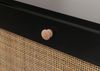 Rattan-Schuhkipper HWC-M37, Schuhregal Schuhschrank, 3 Kippfächer 2 Regalböden 127x120x24cm Holz Melamin ~ schwarz Bild 5
